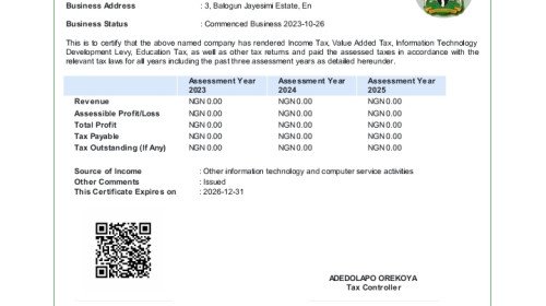 Tax clearance Certificate.TCC